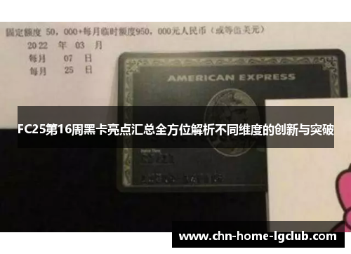 FC25第16周黑卡亮点汇总全方位解析不同维度的创新与突破 FC25第16周黑卡亮点汇总全方位解析不同维度的创新与突破